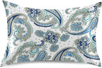 Satin Pillowcase for Hair and Skin, Vintage Floral Paisley Silk Pillowcase Soft and Cozy Body Pillow Covers, Standard Size Satin Pillow Cases with Envelope Closure(20x26 Inch), 1PC