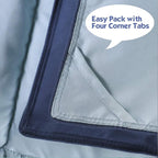 HIG 3pc Down Alternative Comforter Set - All Season Reversible Comforter with Two Shams - Quilted Duvet Insert with Corner Tabs - Box Stitched - Breathable, Soft (Full/Queen, Navy/Light Blue)