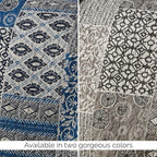 Southshore Fine Living, Inc. Global Patchwork California King Quilt Sets Oversized, 3-Piece African Inspired Print Quilt with Shams, Quilted Coverlet, Soft Microfiber, California King Bed Spread, Blue