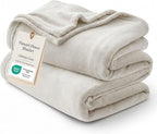Bedsure GentleSoft Fleece Throw XL Blanket Linen - 300GSM Soft Lightweight Plush Cozy Blankets for Bed, Sofa, Couch, Travel, Camping, 50x70 inches
