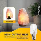 BlueStars E12 T20 Salt Lamp Bulb 120V 15W, 2700K Warm White, E12 Candelabra Base for Himalayan Salt Rock Lamps & Baskets, Scentsy Plug-in Wax Warmers, Night Lights - Pack of 8