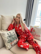 Ekouaer Women Satin Silk Pajamas Classic Long Sleeve Button Down Pjs Set Soft Loungewear