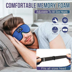 3D Sleep Mask with Bluetooth 5.4 Headphones, Wireless Music Headphones Eye Mask for Side Sleepers, Built-in HD Stereo Speakers, Adjustable & Blackout Noise Cancelling Sleeping Mask for Men Women