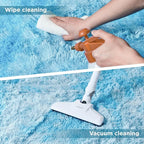 Litanika 8x10 Fluffy Shag Faux Fur Area Rug for Living Room Bedroom, Tie-Dyed Sky Blue High Pile Soft Plush Shaggy Furry Bedside Playroom Dorm Carpet, Non-Slip, Non-Shedding Modern Indoor Floor Rug
