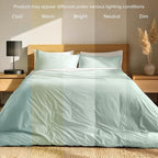 Bare Home 100% Organic Cotton Full Duvet Cover Set - Crisp Percale Weave - Lightweight & Breathable - Cooling Duvet Cover Set (Full, Willow)
