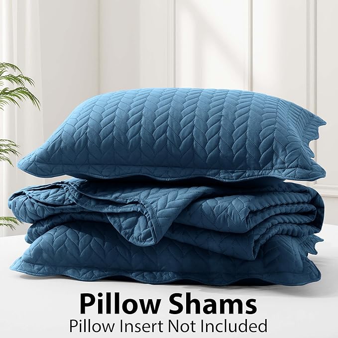IR Imperial Rooms 8 Pack California King Quilt Bedding Set (118"x106") - Bulk Wholesale for Hotels, Guest Bedroom & Airbnbs - Lightweight Microfiber Reversible Embossed Quilts Bedspread (Light Blue)