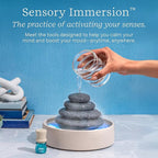 Lifelines Stacking Stones Aromatherapy Diffuser - Calming Sensory Oasis with Mesmerizing Aromatic Mist & Auto-Shut Off Features - Includes Essential Oil Blend with Mess-Free Precision Pump