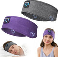 Perytong 2 Pack Sleep Headphones Bluetooth 5.4, Sleeping Headphones for Side Sleepers, Sweat Resistant Earphones with Built-in Stereo Speakers for Sport Travel Yoga Jogging