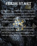Crystal Candles, Healing Magic Candles, Mind-Body Meditation, Gifts to Encourage Women, New Job Gifts.(Fresh Start)