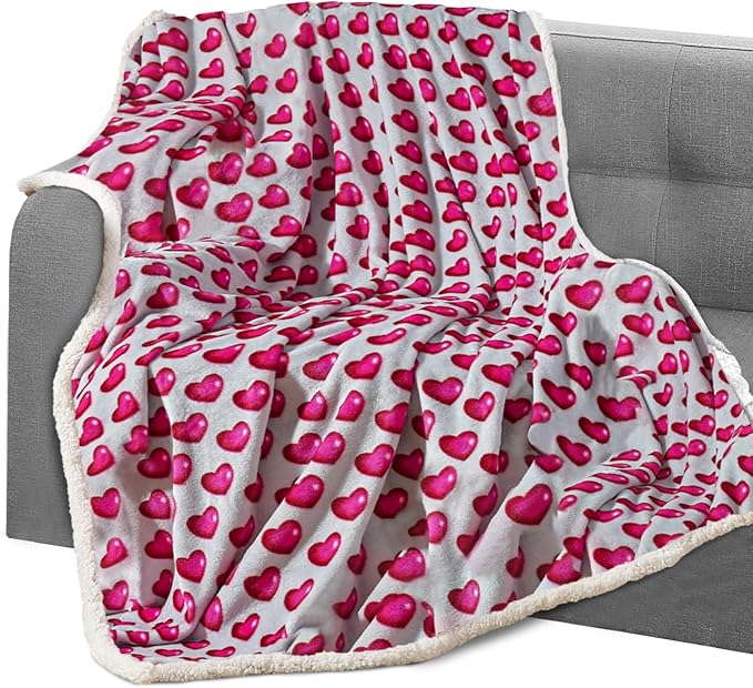 Elegant Comfort Throw Blanket, Reversible Sherpa Flannel, Ultra-Soft, Fuzzy, Cozy and Plush- All Season Lightweight Decorative Throw, 50 x 60 inches, Juliette Sherpa Throw