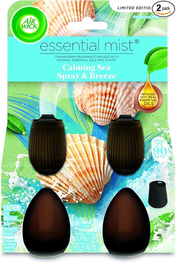 Air Wick Essential Mist Twin Refill Calming Sea Spray & Breeze 2 ct.
