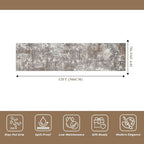 3x12 ft Long Hallway Runner Rug – Non-Slip Washable Carpet Runners for Kitchen Entryway Bathroom Modern Abstract Neutral Low-Pile Thin (Brown Beige,3x12)