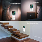 Green Marble Night Light,Golden Abstract Marble Veins Night Lights 0.5W Sleep Friendly for Boys Girls Led Night Light Dusk to Dawn Sensor Nightlight for Stairway/Hallway/Bedroom