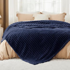 Bedsure GentleSoft Navy Blue Full Blanket for Bed - Cozy Soft Blankets for Women, Cute Large Throws for Girls, Navy, 84x90 Inches