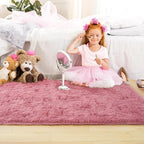 Noahas Blush Runner Rug for Hallway,2'x6' Long Area Rugs for Bedroom Living Room,Non Slip Thick Shag Carpet for Entryway Nursery Bedside Kids Girls Room Home Decor