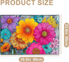 Floral Area Rug 2x3 ft Entry Rug Washable Boho Rugs Non Slip Low Pile Spring Floral Door Mat Small Carpet for Bedroom, Bedside, Kids Room, Office, Dining Room