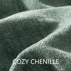 Chenille Throw Blanket for Couch 50"X 60", Soft Cozy Throws with Fringe Tassel for Bed Sofa Chair Cover, Lightweight Knitted Decorative Boho Blankets for Living Room, Sage Green