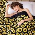 Sunflower Weighted Blanket for Adults 20lbs, 48"x72", Twin Full Size Cooling Heavy Throw Blanket for 130-220lbs, Microfiber Soft Thick Big Blankets Weighted Comforter Gift for Sleeping