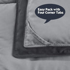 HIG 3pc Gray Twin/Twin XL Comforter Set - All Season Reversible Down Alternative Comforter with Two Sham - Quilted Duvet Insert with Corner Tabs - Box Stitched Blanket - Breathable, Soft