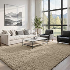 8x10 Area Rugs for Living Room Rug: Soft Fluffy Shag Gray Camel Rugs for Bedroom, Non-Slip Large Fuzzy Plush Rug Indoor Floor Carpet for Nursery Kids Boys Girl Room, Dorms, Playroom, Modern Home Decor