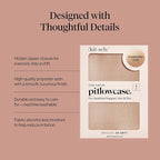 Kitsch Satin Pillowcase with Zipper for Hair & Skin - Softer Than Silk Pillow Cases, Cooling Satin Pillow Case, Wrinkle-Free, Machine Washable - Pillow Cases Standard Size 19x26 - Champagne