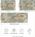 Vintage Peonies and Bird Satin Pillowcase for Hair and Skin, Blue and Gold Peonies Silk Pillow Case with Envelope Closure, Standard Size 20x26 inches, Sage Green, 1 PC