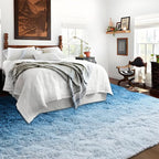 Navy Blue Area Rugs 5x8 Feet Rug for Bedroom Living Room, Cute Indoor Gradient Carpets, Plush Soft Rug for Kids Room, Fluffy Rugs for Girls Boys Nursery Room Home Decor