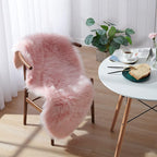 Small Faux Fur Rug, 2x4 ft Ultra Soft Sheepskin Rugs Chair Sofa Cover Seat Pad, Pink Fluffy Shag Rug for Bedroom Nursery Kids Room, Luxury Shaggy Rug Fuzzy Plush Floor Carpets, Cute Dorm Home Decor