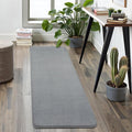 Softlife Washable Runner Rug for Bedroom Living Room Rug, 2x6 Grey Soft Fluffy Hallway Runner Rug, Non-Slip Indoor Carpet for Kitchen Laundary Room Decor Entryway Bathroom