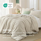 Bedsure Duvet Cover Oversized Queen Size - Soft Double Brushed Bedding Set for Kids & Adults, Zipper Closure, 3 Pieces, Includes 1 Duvet Cover (98"x98") & 2 Pillow Shams, NO Comforter, Linen