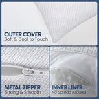 Utopia Bedding Shredded Memory Foam Pillows (King), Cooling Adjustable Bed Pillows for Sleeping with Washable Pillow Case, Back, Stomach and Side Sleeper Pillow, Plush and Supportive (1 Pack)