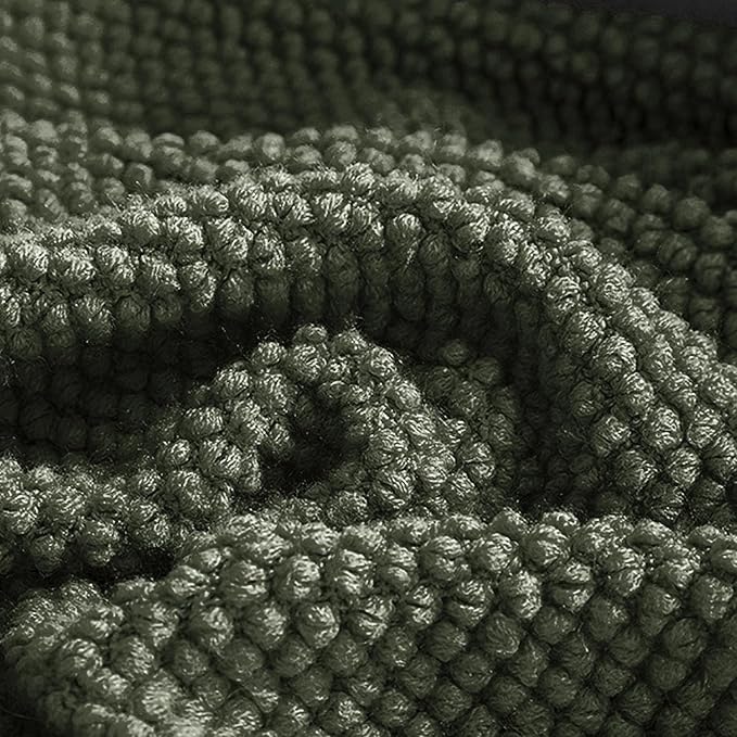 LOMAO Knitted Throw Blanket with Tassels Bubble Textured Lightweight Throws for Couch Cover Home Decor (Dark Olive, 60x80)