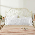 White Satin Pillowcases Body Pillow for Hair and Skin,White Body Pillow Silk Pillowcase with Envelope Closure Princess Room Decoration