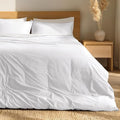 Bare Home 100% Organic Cotton California King Duvet Cover Set - Crisp Percale Weave - Lightweight & Breathable - Cooling Duvet Cover Set (Cal King, White)