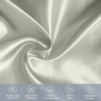 Elegant Comfort 2-Pack Cooling Viscose Satin Pillowcase Set with Hidden Zipper Closure, Silky Smooth for Hair and Skin Care-Beautiful Gift Box-2-Piece Satin Pillowcase Set, Standard/Queen, Light Jade