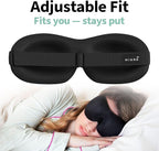 Nidra Contoured Sleep Mask for Side Sleepers – Zero Pressure Fit, Light Blocking Eye Shade for Sleeping & Travel – Brown, Standard Size