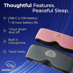 Mindsight DriftBand Sleep Mask with Bluetooth Headphones | Blackout Eye Mask with Memory Foam | Breathable Plush Fabric | Ultra-Thin Adjustable Speakers | Built for Sleep & Travel | Easy to Spot Clean