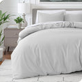 Bare Home Bedding Duvet Cover Oversized King - Premium 1800 Super Soft Collection - Lightweight, Cooling - Soft Breathable Bedding Duvet Cover (Oversized King, Cloud Grey)