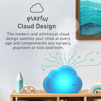 Pure Enrichment PureBaby Cloud Ultrasonic Cool Mist Humidifier Quiet Variable Mist for up to 24 Hrs Ideal for Baby Nurseries & Kids Bedrooms to Relieve Congestion Colds & Coughs, Night Light, BPA-Free