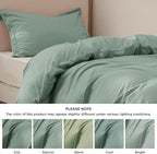 Bedsure Duvet Cover Twin/Twin XL Size - Soft Double Brushed Bedding Set for Kids & Adults, Zipper Closure, 2 Pieces, Includes 1 Duvet Cover (68"x90") & 1 Pillow Sham, NO Comforter, Sage Green