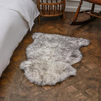 WaySoft New Zealand Sheepskin Area Rug – Genuine Fluffy Wool, Multiple Sizes, Bedroom or Living Room Decor(2ft x 3ft,Blacktip)