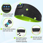 LC-dolida Sleep Headphones Wireless Bluetooth Headband Headphones for Sleeping Music Band Cozy Sleep Mask with Thin HD Stereo Speakers Perfect for Side Sleepers(Moss)