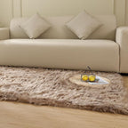 ORINOVA Beige Furry Washable Faux Sheepskin Fur Rug for Living Room Bedroom Fluffy Area Rug 4x6 Rectangle Rug Nursery Decor