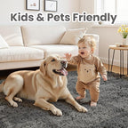 6x9 Area Rugs for Living Room Rug: Soft Fluffy Shag Gray Rugs for Bedroom, Non-Slip Large Fuzzy Plush Rug Indoor Floor Carpet for Nursery Kids Boys Girls Room, Dorms, Playroom, Modern Home Decor