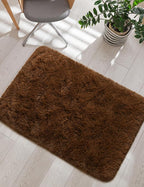 Macgace Small Throw Rugs for Bedroom, 2x3 Brown Mini Non-Slip Area Rug, Super Soft Plush Fluffy Carpet Modern Home Decor Aesthetic for Entryway Entrance Nursery Kids Room Dorm Office