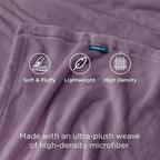Bedsure GentleSoft Fleece Bed Blankets Queen Size Fog Purple - Soft Lightweight Plush Fuzzy Cozy Luxury Blanket Microfiber, 90x90 inches