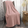 Nicole Miller Super Soft Plush Blanket - Lightweight, Cozy Microfiber Fleece Throw for Bed, Couch, & Home Decor - Available in King & Queen Sizes (Dusty Rose - Blush, King (U.S. Standard))