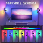36W RGBCW Floor Lamp, Color Changing LED Tree Floor Lamp, Stepless Dimmable Tall Standing Lamp with Remote & Touch Control, 2700K-6500K Modern Floor Lamps for Living Room, Bedroom, Gaming Room - Gold
