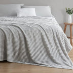 Nestl Blanket Twin Size for Bed - Cozy Warm Fuzzy Blankets for Women, Plush Small Fleece Throws for Girls - Silver Grey, 66 x 90 Inches