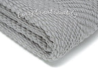 Chanasya Premium Textured Knit Throw Blanket with Tassels - Soft, Cozy Blanket for Couch, Bed, Living Room - 50" x 65” - Silver